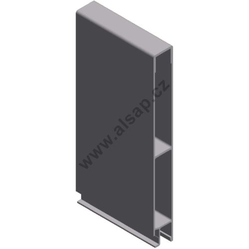 Top dropside profile, 200 mm - (aluminium/anodised)