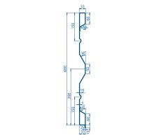 Steel side panel HVN 600/2 mm (2)