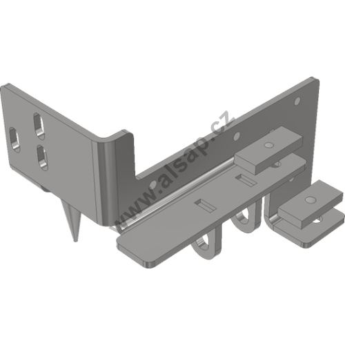 Mounting/connection kit CS L Mega + pillar CS18, front-left, for second driving position