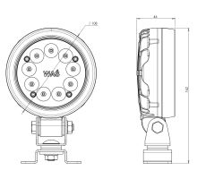 LED work light, 162 x 108 mm, cable, 5000lm, ADR (1)