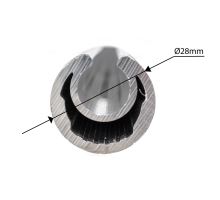 Tension tube 28mm, fully equipped with 12mm square, loop, l=3330mm, Schmitz + UNI, (4)