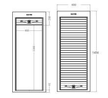 RETROCAB BAWER V6140 800x1450x2000mm, shutter (2)
