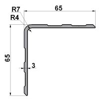 Box body internal/external profile L 65 x 65 mm, aluminum (862)