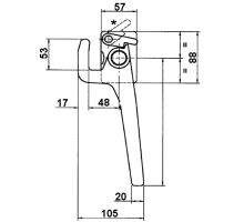 Francia side closure with lock, L (280)