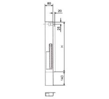 Tilting column S36 600mm, front right
