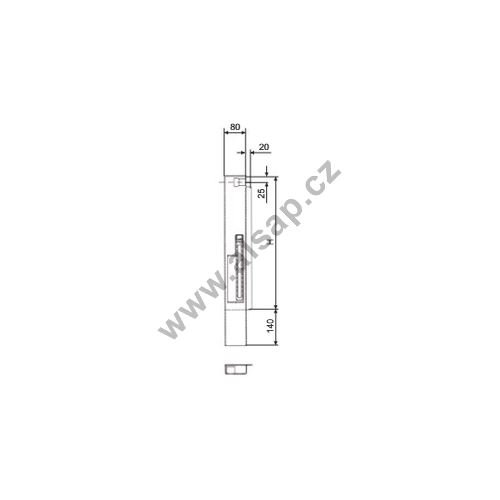 Tilting column S36 600mm, front right