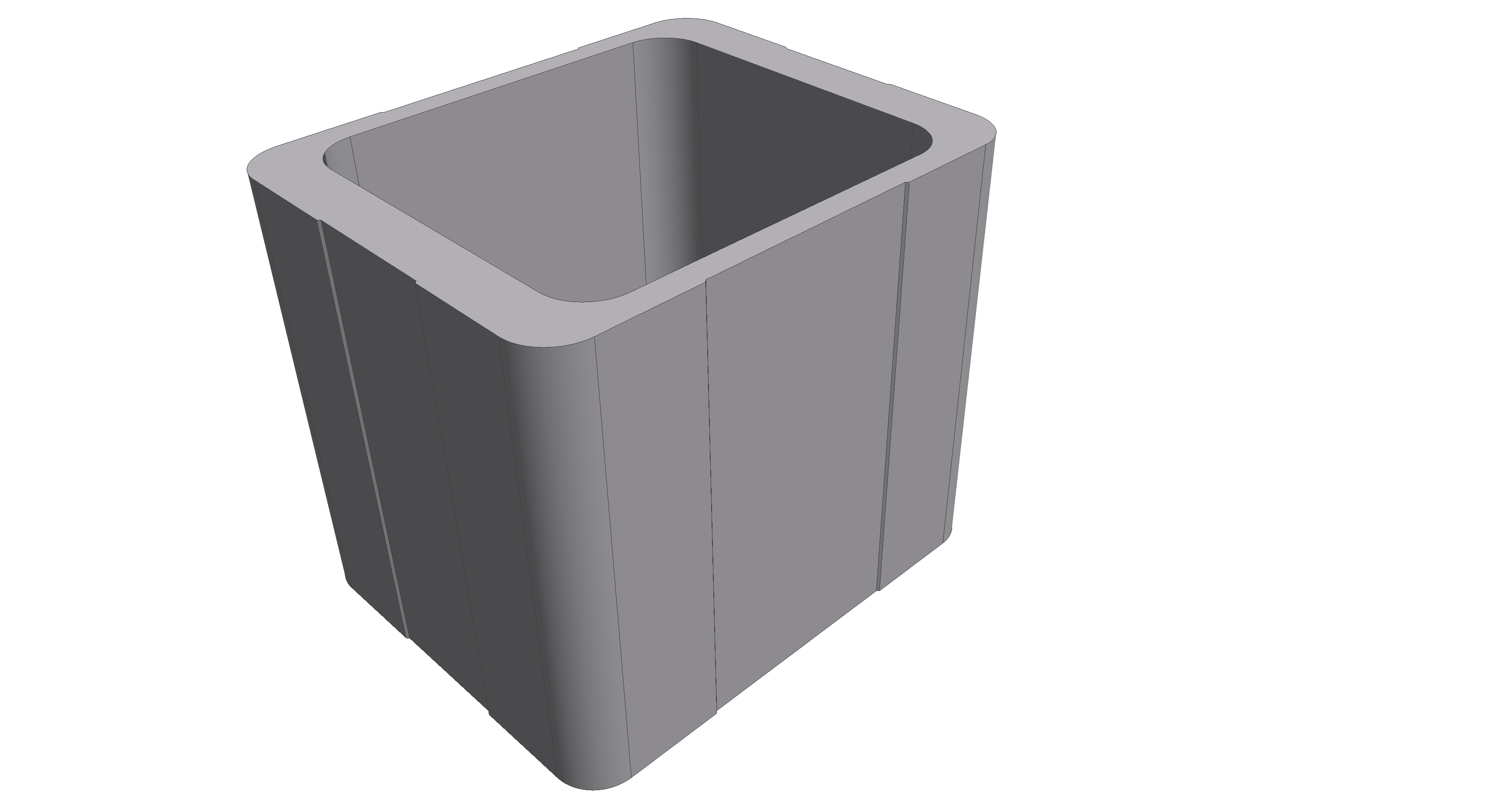 Hliníkový profil klanice 115 x 94 mm, stěna 6/12 mm, l 2700 mm