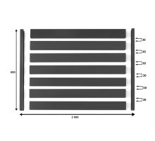 Hliníkové plotové pole, RAL 7016, 880x2000mm (1)