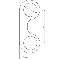 ALSAP rear doors hinge profile "glasses", anodised (1)