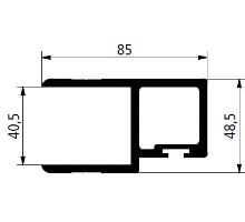 Edging profile 40 mm, for tipper dropside, for sealing (1)
