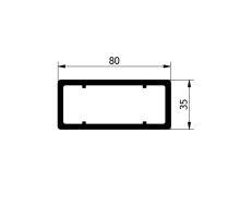Profile column 80x35, anodized