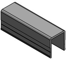 Edging profile U-shaped, 25 x 35 mm - (aluminium/anodised)