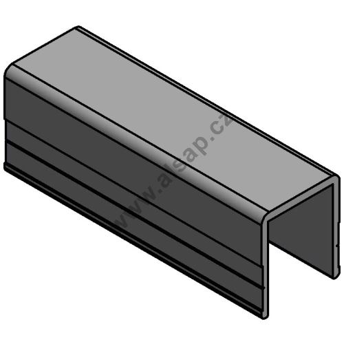 Edging profile U-shaped, 25 x 35 mm - (aluminium/anodised)