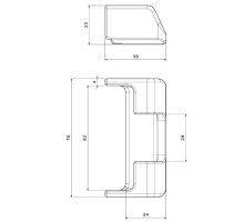 Keeper for N681 dropside lock – pillar version (23H687), zinc plated (3)