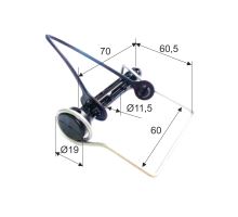 Pin for bracket w=55mm of side underrun protection, o12x70mm, nylon, TAKLER (1)