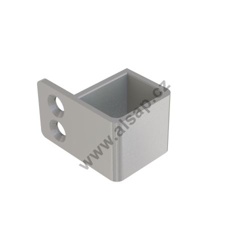 Lock strike plate for screwing onto the rear post - steel, zinc