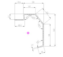 Frame floor profile QST 160 x 27 mm, with holes, steel 4 mm, 6 500 mm, DEKRA