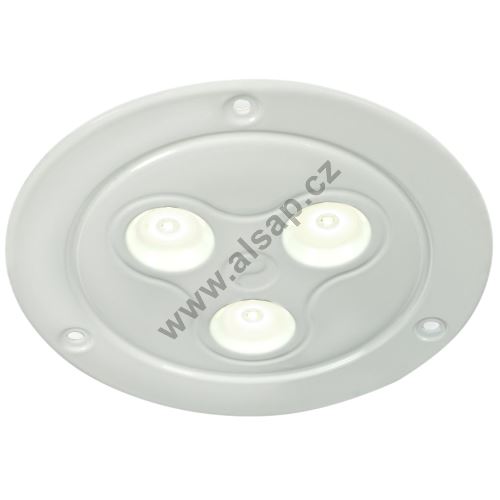 Aluminum light 3 LED, recessed O160mm, 9-36V, 650 lm