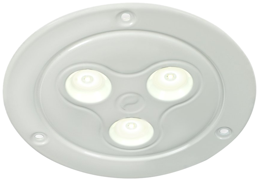 Hliníkové světlo 3 led, zapuštěné o160mm, 9-36v, 650 lm