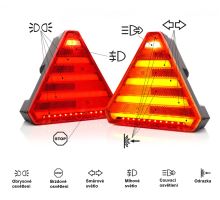 Rear combined LED tail light, 163 x 143 mm, cable, universal with reversing light (1)