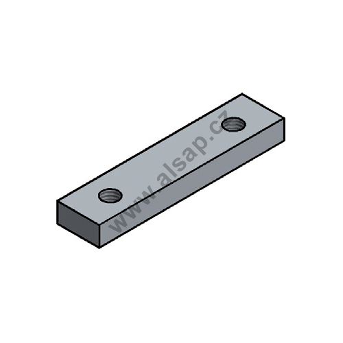 Threaded plate 50/100mm, aluminum (TIR)
