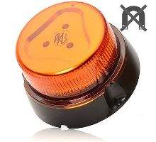 Orange LED beacon, 1 mode, 12-24V, for screwing, 3m cable