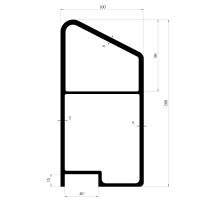 Profile top 200 x 100 for 40 mm
