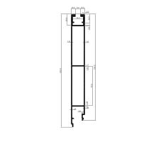 Bottom dropside profile 200mm, HD, reinforced wall, E-Max - (aluminum/anodised)