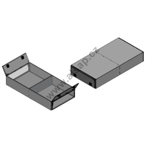 Koš na palety a rezervu, 4x EUROPLEX, 1250x410x2450mm, RAL9005, plyn.vzp., pro Lowdeck