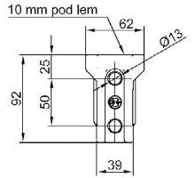 Hinge for Post CS Side HESTAL Variomaster - raw (1)