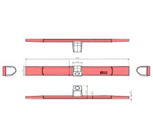 Brake light with parking camera, 290x26 mm, cable 15 m