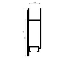 Rear post frame profile 180 for 40 mm