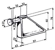 Cap closure 20mm axis 60mm low, rear panel - side panel (1)