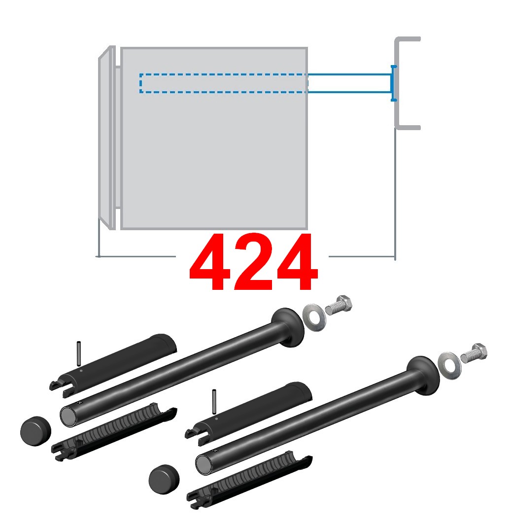 Držák bedny trubka o30mm easy, pro BAWER E0 142   Y=424 mm