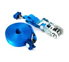 AirLine ratchet lashing strap 25 mm with WTR ratchet, length 1-5 m, EN 12195-2, blue
