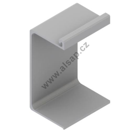 Rear bumper 2100 mm, without holes and ends, aluminum