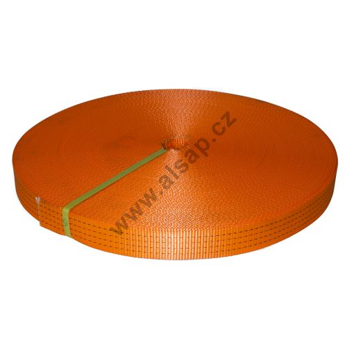 Strap 25mm / 35mm / 50mm, black / orange, from 1200 - 7500 daN, 100m (1)