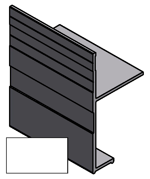 Profil skříně obvodu 70 / 127 mm, 7000 mm, ral 9010