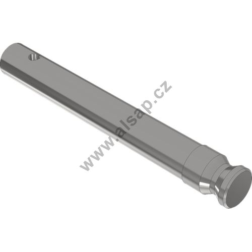 Swing pin for tipper, o30mm, l=250mm, with hole for locking pin, gZinc