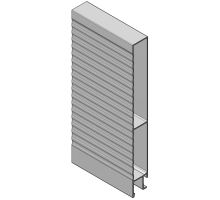 Top dropside profile 200 mm, Wave - (aluminium/anodised)
