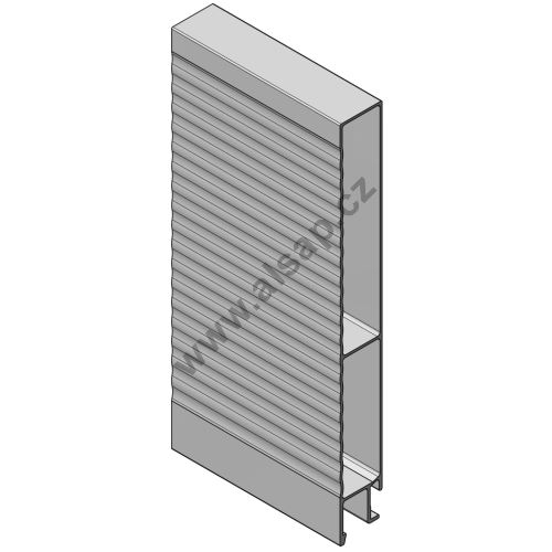 Top dropside profile 200 mm, Wave - (aluminium/anodised)