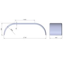 Fenders - aluminum teardrop/ribbed ALQ - rounded