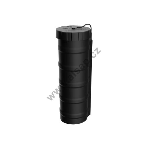 Document case 115 mm x 340 mm, black plastic, waterproof