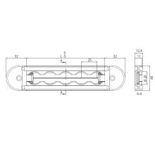 Lišta AirLine o20 mm al, se silikonovým lemováním, 40x12,4 mm, 3064 mm, hliník, komplet