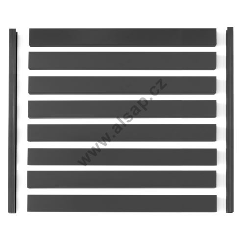 Aluminium fence profile, RAL 7016, 1010x2000mm