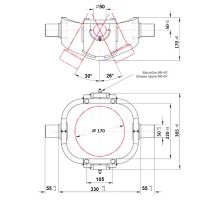 Cardan shaft of dump truck, CULLA05, for cylinder o170 mm, bearing o50 mm (1)