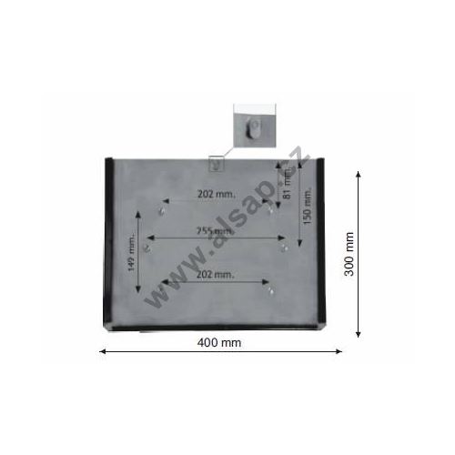 Stainless steel board with safety lock - carrier of reflective plates