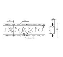 Lashing track, 3000/85/o25 material 2mm, stainless steel (1)
