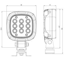 LED work light, 133.6 x 110 mm, cable, 2000lm, ADR (4)