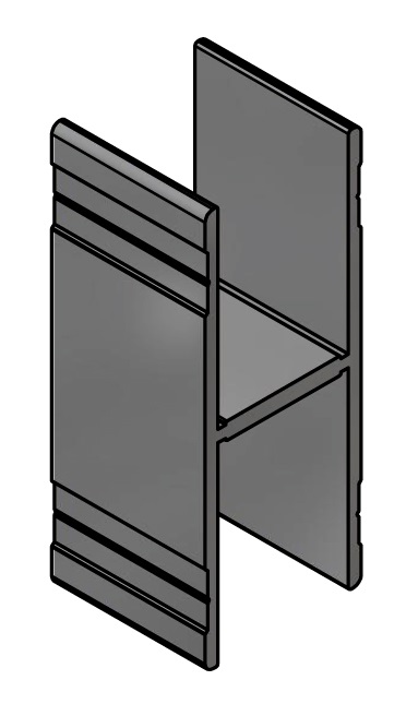 Profil lemu h 25 x 77 mm - elox